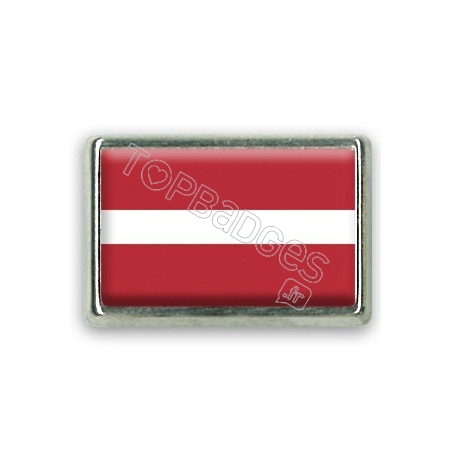 Pins rectangle : Drapeau Lettonie