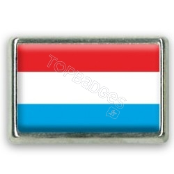 Pins rectangle : Drapeau Luxembourg