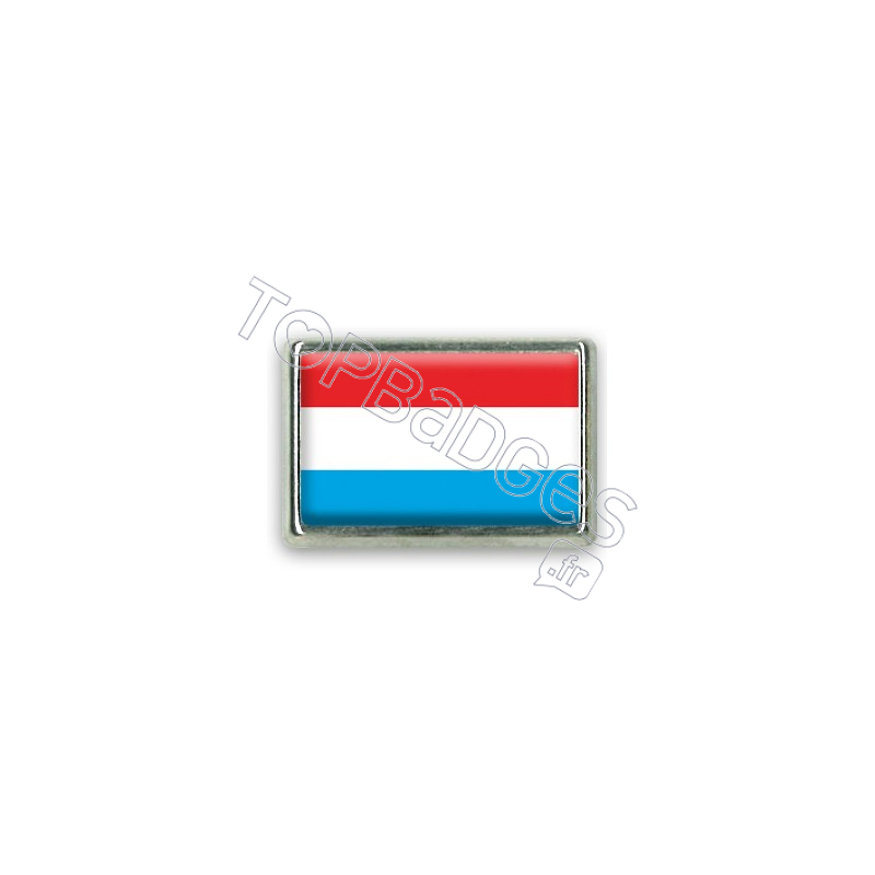 Pins rectangle : Drapeau Luxembourg