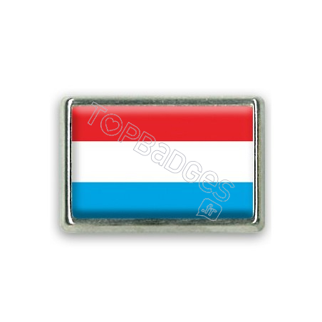 Pins rectangle : Drapeau Luxembourg