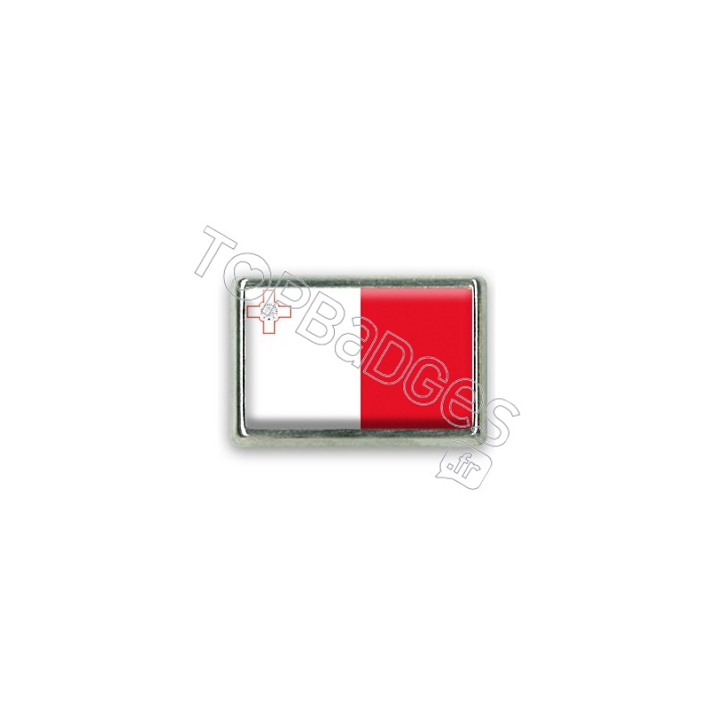 Pins rectangle : Drapeau Malte