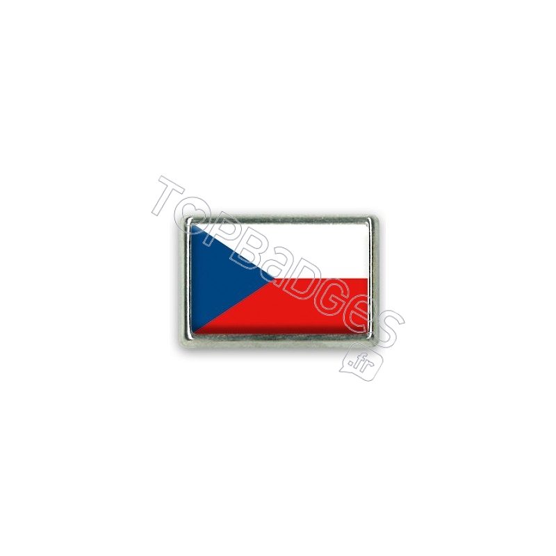 Pins rectangle : Drapeau République Tchèque