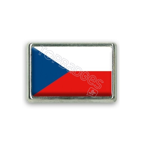 Pins rectangle : Drapeau République Tchèque