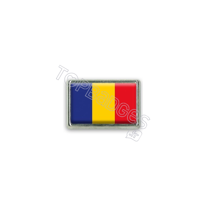 Pins rectangle : Drapeau Roumanie