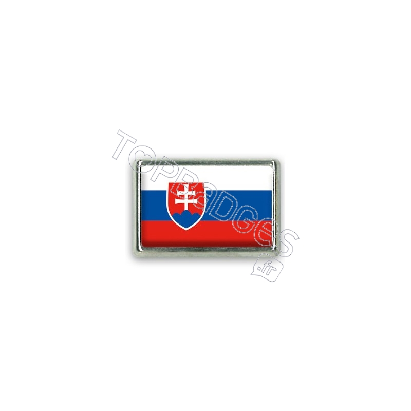 Pins rectangle : Drapeau Slovaquie