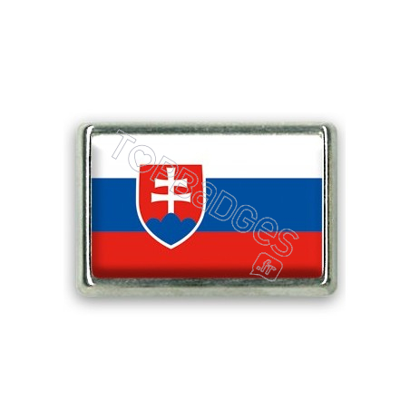 Pins rectangle : Drapeau Slovaquie