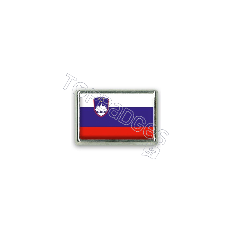 Pins rectangle : Drapeau Slovénie