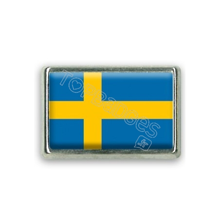 Pins rectangle : Drapeau Suède