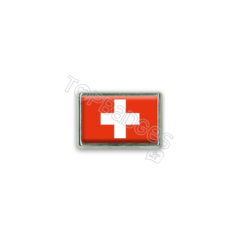 Pins rectangle : Drapeau Suisse