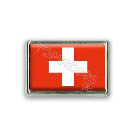 Pins rectangle : Drapeau Suisse