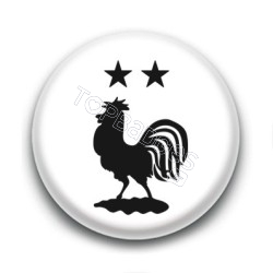 Badge Coq Foot 2 étoiles