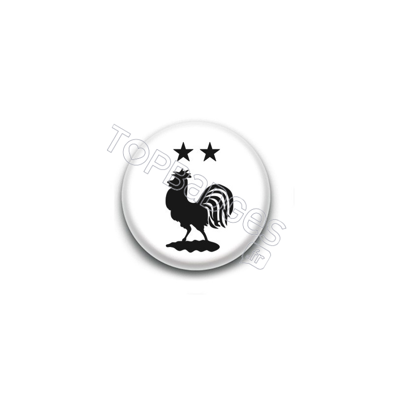 Badge Coq Foot 2 étoiles