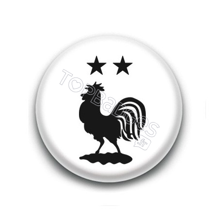 Badge Coq Foot 2 étoiles