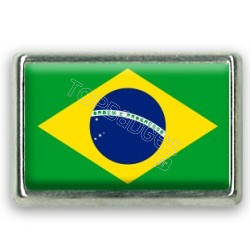 Pins rectangle : Drapeau Brésil