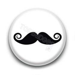 Badge Longue moustache noire