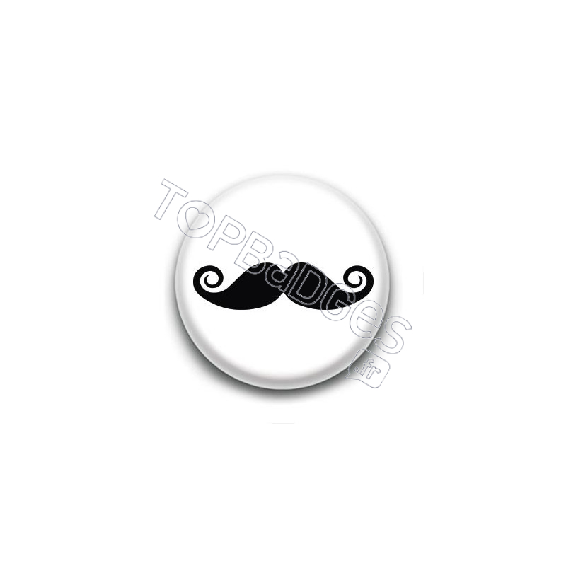 Badge Longue moustache noire