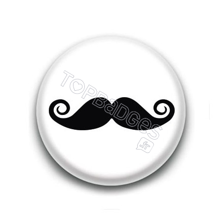 Badge Longue moustache noire