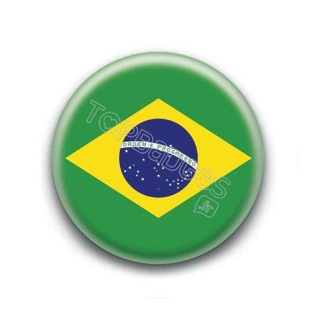 Badge drapeau Brésil