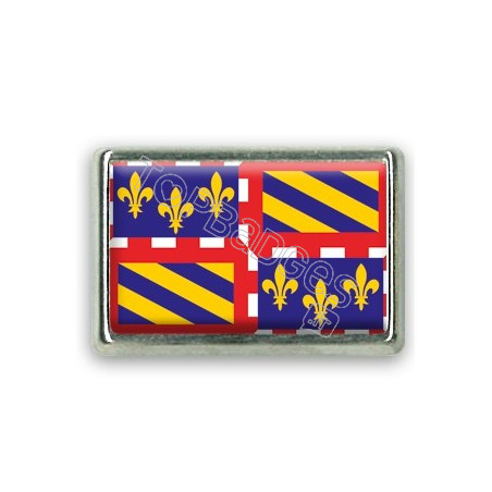 Pins rectangle : Drapeau Bourgogne