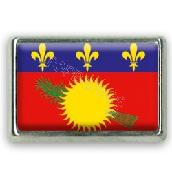 Pins rectangle : Drapeau Guadeloupe