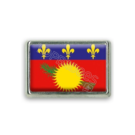 Pins rectangle : Drapeau Guadeloupe