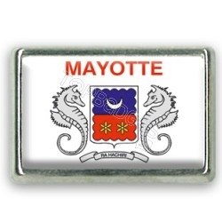 Pins rectangle : Drapeau Mayotte