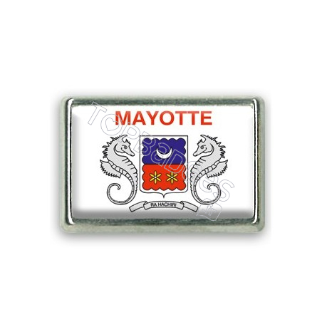 Pins rectangle : Drapeau Mayotte