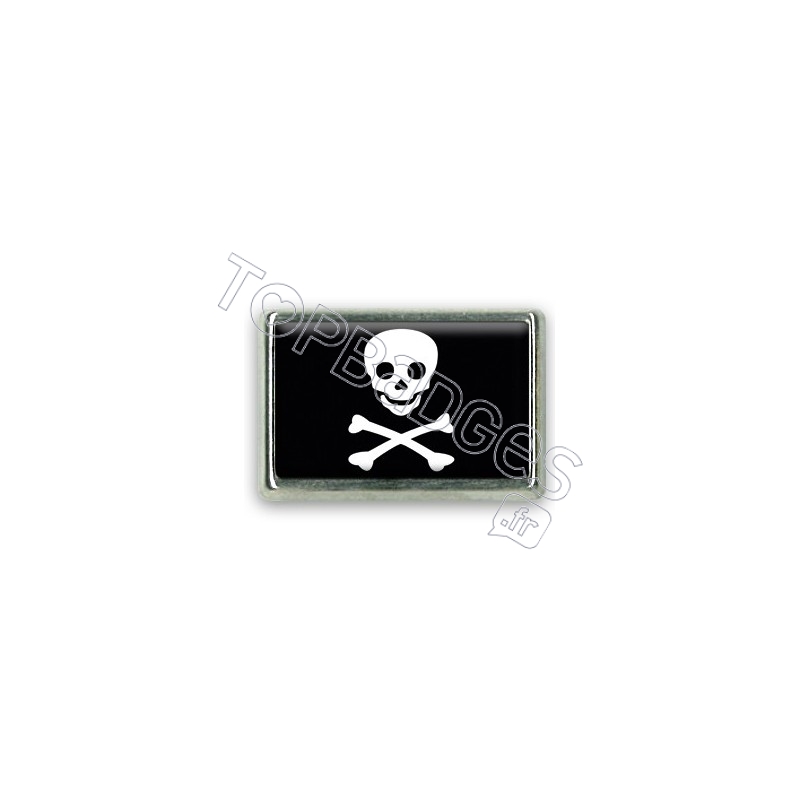 Pins rectangle : Drapeau pirate