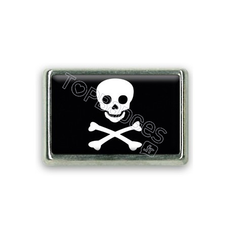 Pins rectangle : Drapeau pirate