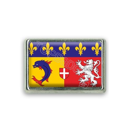 Pins rectangle : Drapeau Rhône-Alpes