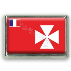 Pins rectangle : Drapeau Wallis et Futuna