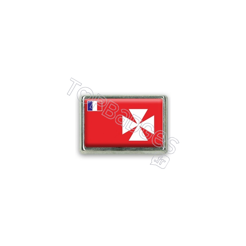 Pins rectangle : Drapeau Wallis et Futuna