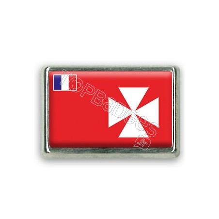 Pins rectangle : Drapeau Wallis et Futuna