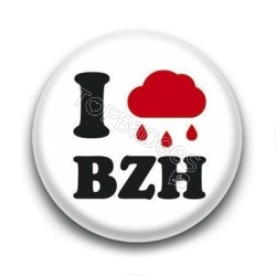 Badge : I love (pluie) BZH