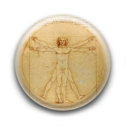 Badge : Homme de Vitruve, Léonard de Vinci