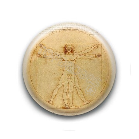 Badge : Homme de Vitruve, Léonard de Vinci