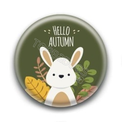 Badge : Hello Autumn, lapin