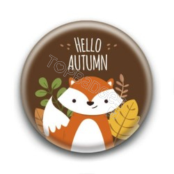 Badge : Hello Autumn, renard