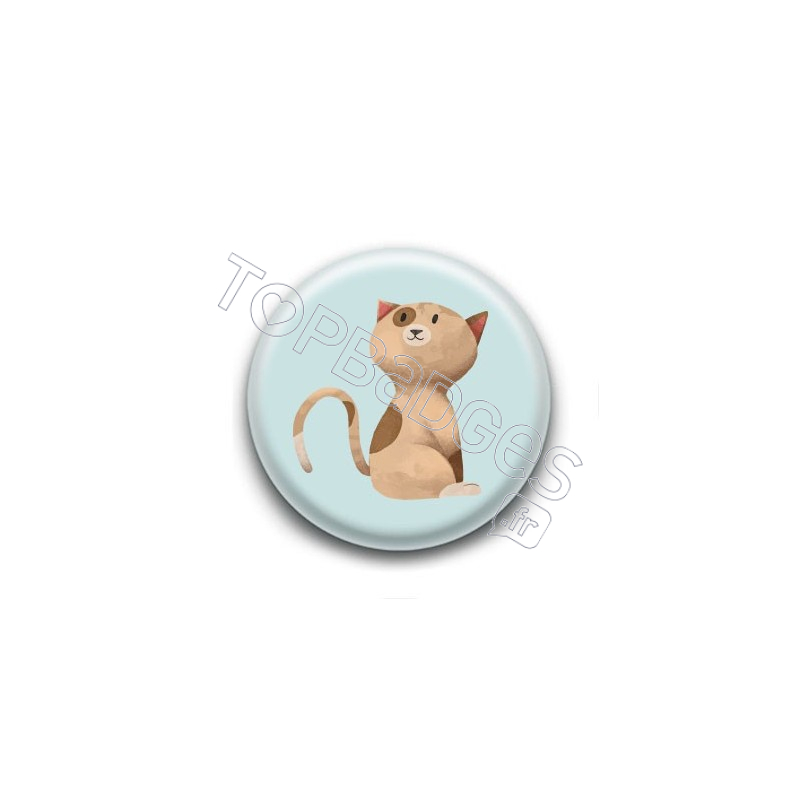 Badge : Chaton marron