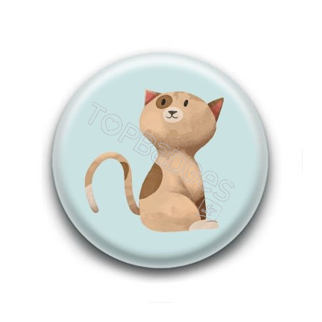 Badge : Chaton marron