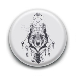Badge : Loup indien