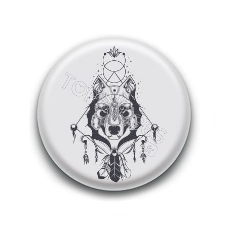 Badge : Loup indien