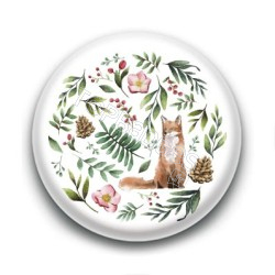 Badge : Renard et forêt