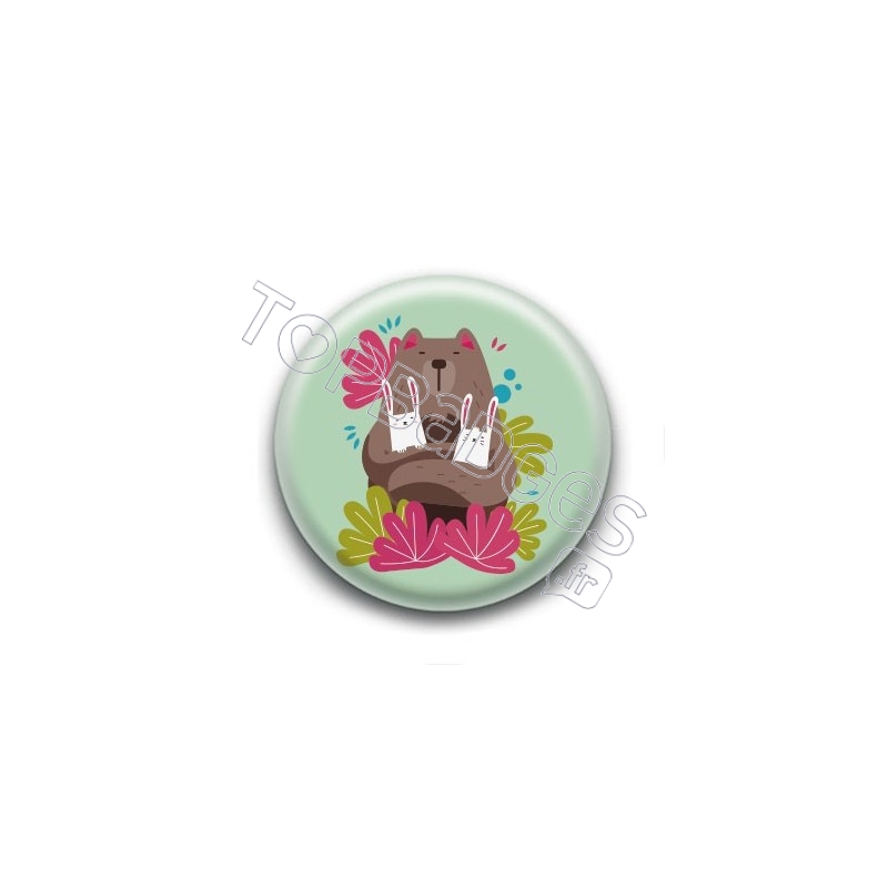 Badge : Ours et lapins