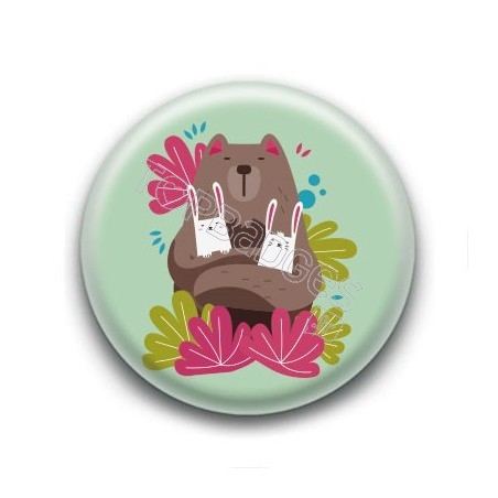 Badge : Ours et lapins