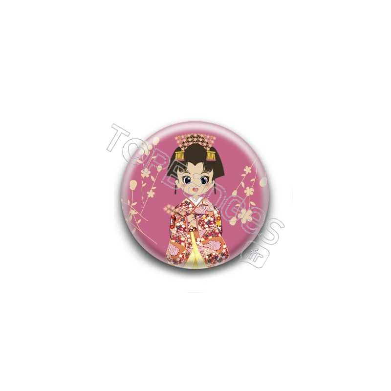 Badge : Japonaise en kimono