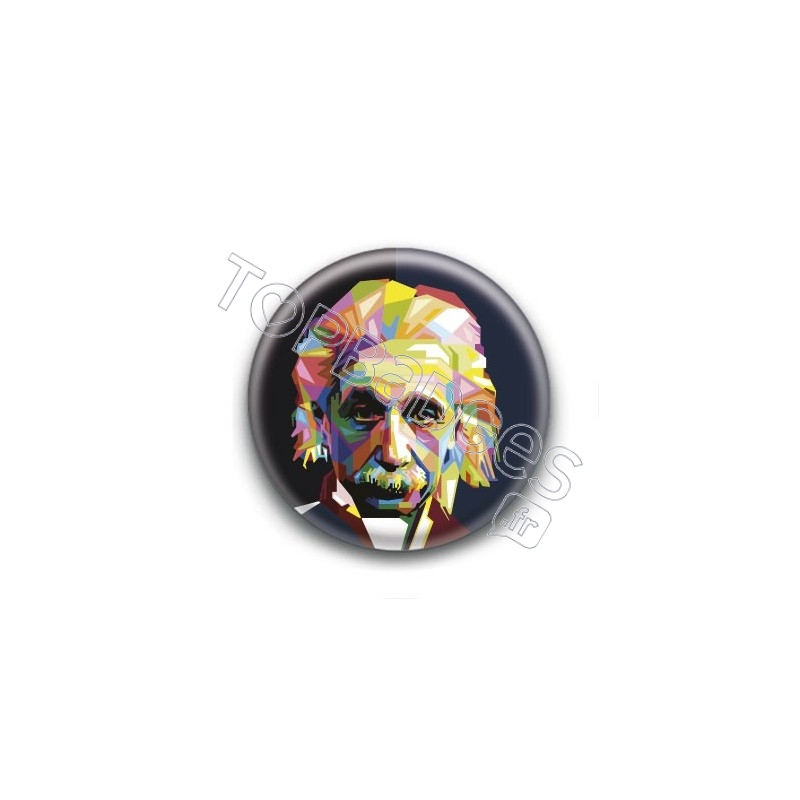 Badge : Graphique, scientifique Albert Einstein