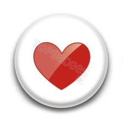 Badge : Coeur rouge