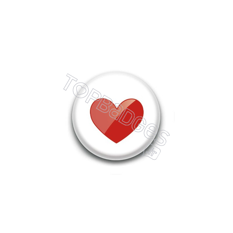 Badge : Coeur rouge