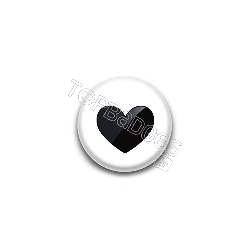 Badge : Coeur noir